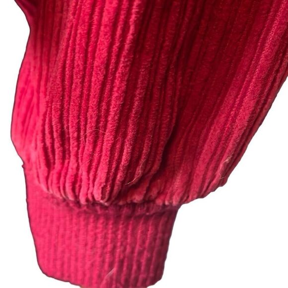 80's Woolrich cherry red corduroy bomber jacket large - Picture 7 of 8